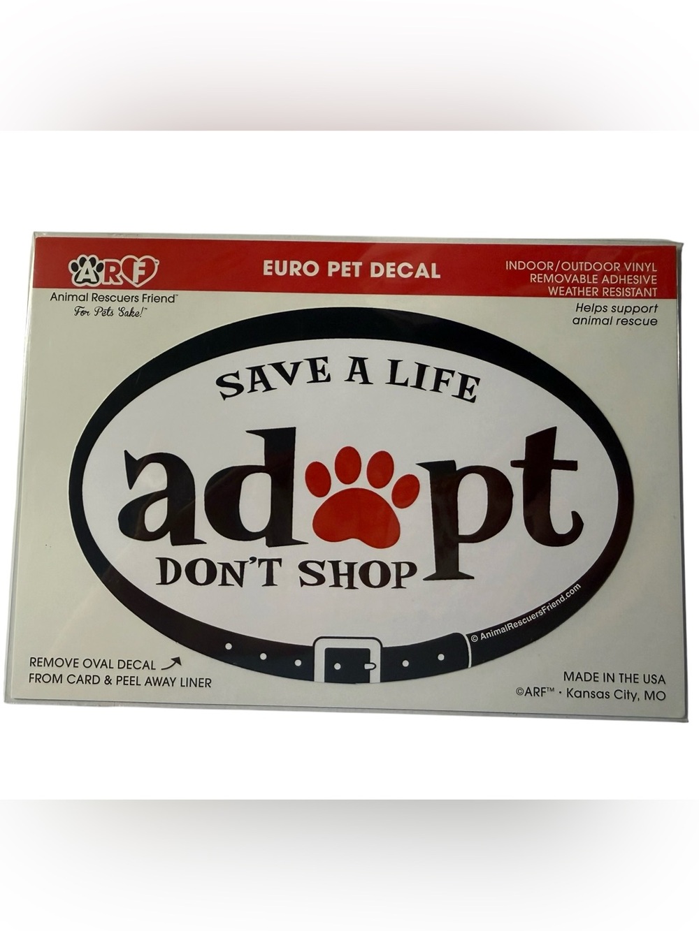 Save A Life Adopt Don’t Shop Pet Decal Sticker - Animal Rescue